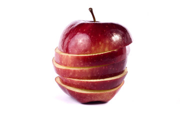 red apple sliced