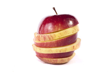 red apple sliced