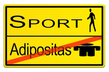 Schild Sport - Adipositas