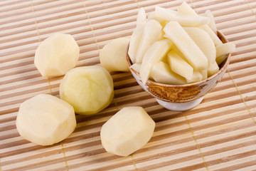 Fototapeta na wymiar sliced potatoes