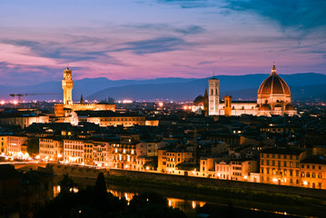 Florence skyline at sunset