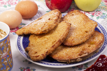 golden slices of bread