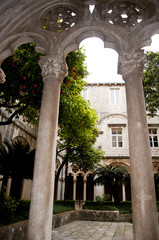 Church Cloisters in Walled City of Dubrovnic in Croatia Europe