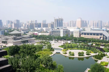 Rollo Blick auf die Innenstadt von Xian, China © bbbar