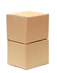 cardboard boxes isolated