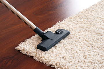 Modern vacuum cleaner to tidy up the living room.