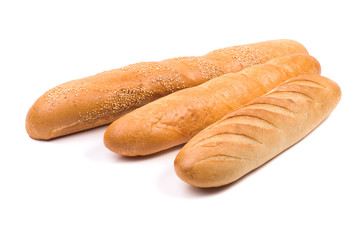 Baguettes isolated on the white