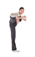 Fitness woman fighting