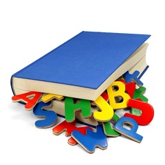 Bunte Buchstaben und Buch 1