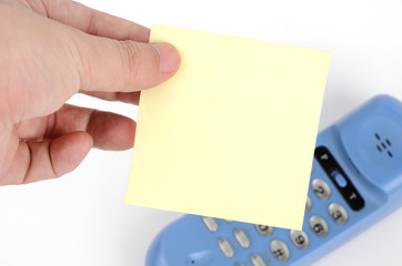 Telephone and notepaper