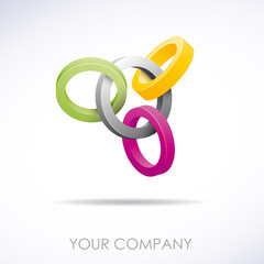 Fototapeta premium Logo rings joined # Vector