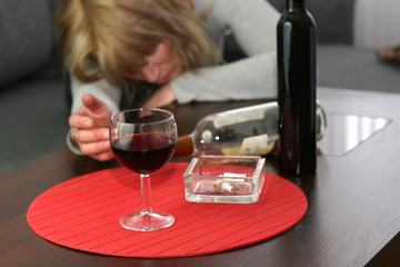 lonely and desperate - portrait of middle-aged woman