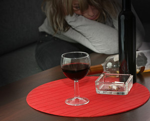 lonely and desperate - portrait of middle-aged woman