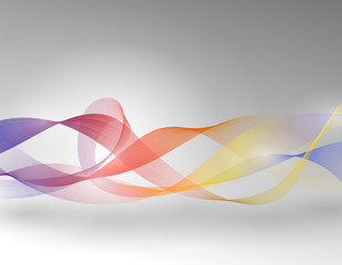 Glowing Ribbons Abstract Vector