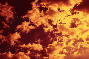 Sky through burnt sienna filter