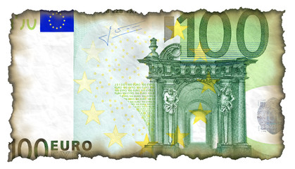 100 Euro angebrannt