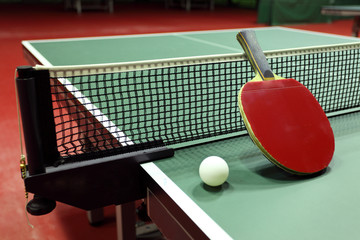 Equipment for table tennis - racket, ball, table