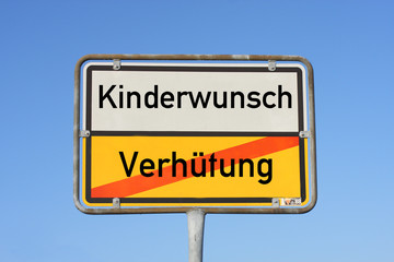 Obraz premium Schild keine Verhütung 
