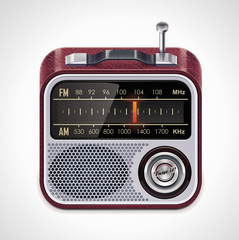 Vector retro radio XXL icon