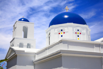 grèce,cyclades,amorgos : village de potamos, église