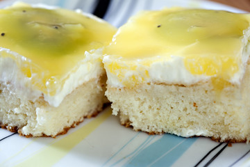 fruit kiwi cake closeup
