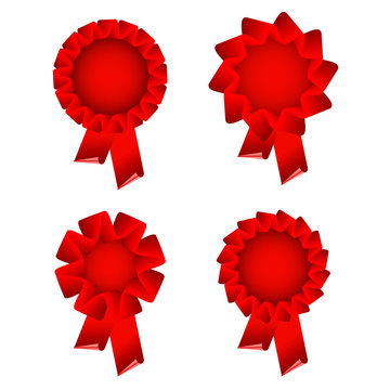 Red Award Ribbon Rosette