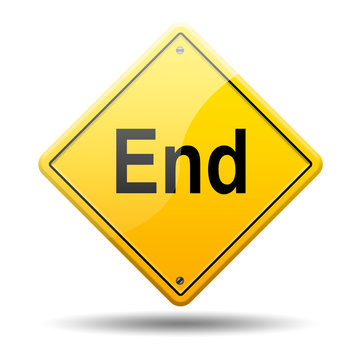 Se&ntilde;al amarilla texto End