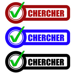 Checkbox Schild 3er CHERCHER