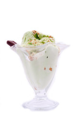 ice cream in a cup of chocolate