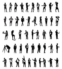 a large set of business people