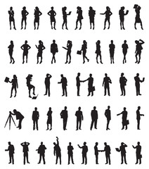 a set of business people silhouettes