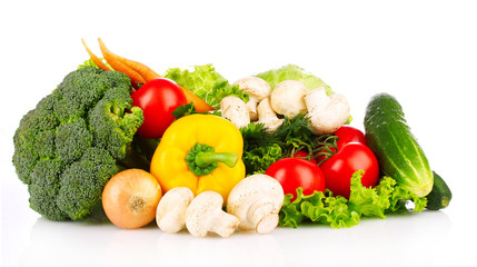 vegetables isolated on white