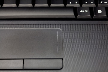 touchpad and keyboard laptop close-up