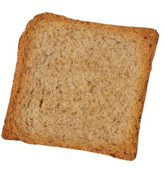 Bread slice isolated on white