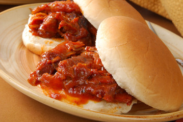 Barbeque beef sandwiches