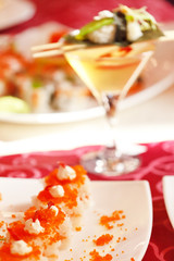 sushi on the table