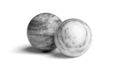 balls of gray marble