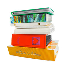 Stack of photo albums