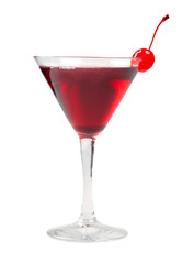 cocktail  with cherry  closeup