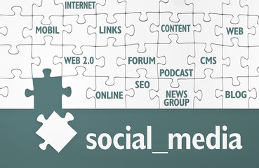 Puzzle mit Social Media