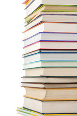 pile of books isolated on white