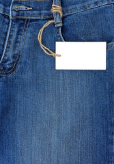 price tag over jeans textured pocket