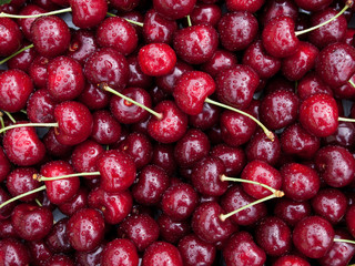 sweet red cherry background