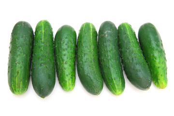 Cucumbers isolated on white background