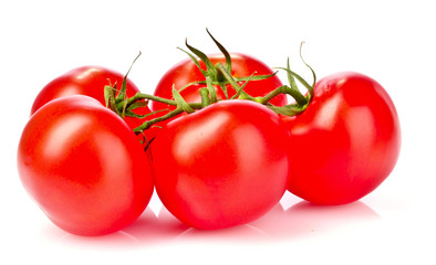 Cherry tomatoes isolated on white