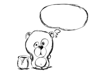 hand draw bear