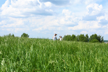two little sisters outdoors