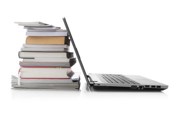 Books and laptop