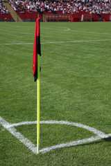 Corner of soccer pitch detail