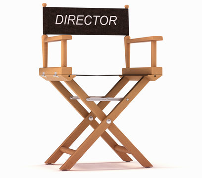 Cinematography: directors chair on white
